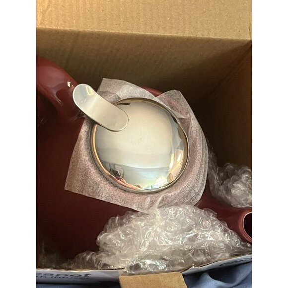 New In Box  Cordon Bleu Teapot With Infuser Color RED - Picture 5 of 12